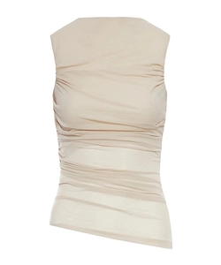 Pleated Asymmetrical Vest