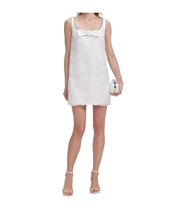 Self-Portrait Square-Neck Sleeveless Mini Dress