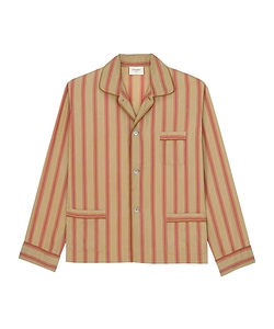 Saint Laurent Striped Button-Up Pajama Top