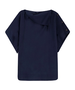 Soeur Issa Buttoned Boat-Neck T-Shirt