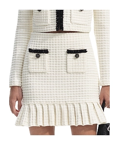 Self-Portrait Textured Knit Mini Skirt