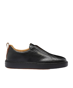 Santoni Logo Printed Slip-On Sneaker