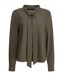 Self-Portrait Twill Pussy Bow Blouse