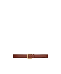 Rectangular Buckle Belt In Leather