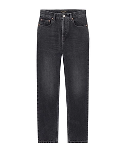 Saint Laurent 90's High-Rise Cropped Slim Jeans