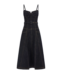 Belted Panelled Dress