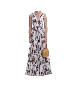 Floral-Print Chiffon Maxi Dress