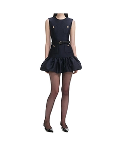Self-Portrait Sleeveless Flared Dress