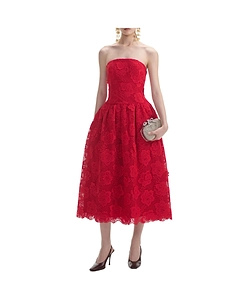 Self-Portrait Lace Strapped Midi Dress
