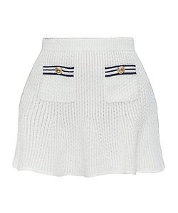 Self-Portrait Textured Knit Mini Skirt