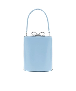 Self-Portrait Bow Clasp Leather Tote Bag