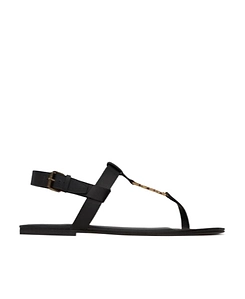 Saint Laurent Cassandra Logo Plaque Sandals