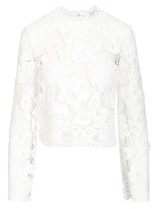Self-Portrait Floral Crochet Lace Top