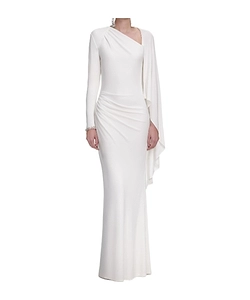 Self-Portrait Jersey Drape Maxi Dress