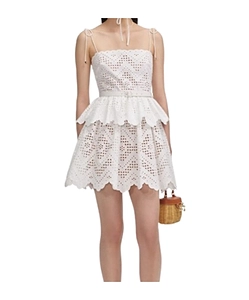 Self-Portrait Broderie Mini Dress