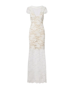 Self-Portrait Scoop Back Lace Maxi Dress