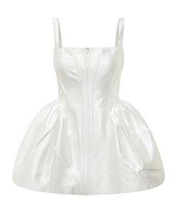 Self-Portrait Corset Flared Mini Dress