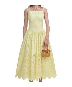 Self-Portrait Spaghetti Strap Midi Dress