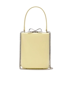 Self-Portrait Bow Clasp Leather Tote Bag