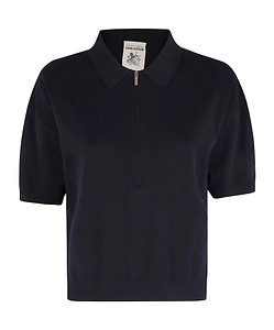 Ambre Zipped Polo Top