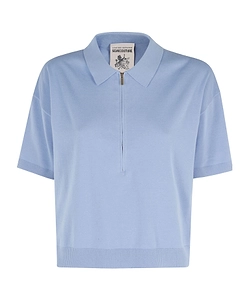 Ambre Zipped Polo Top