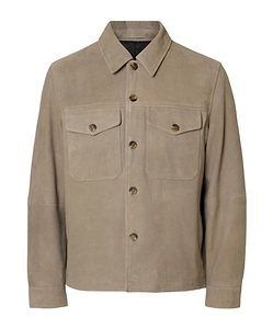 Pockets Button Suede Jacket
