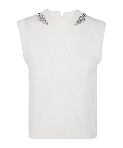 Crystal-Embellished Sleeveless Top
