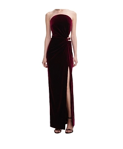 Self-Portrait Velvet Bandeau Maxi Dress