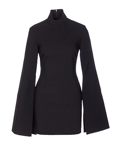 Solace London Laurel Flared-Sleeve Mini Dress