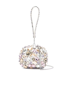 Self-Portrait Embellished Top Handle Clutch Bag