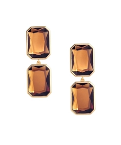 Self-Portrait Amber Dropped Earrings