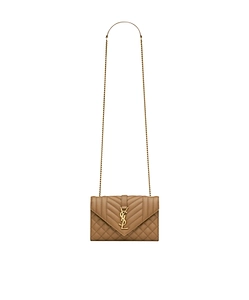 Saint Laurent Envelope Logo Plaque Medium Shoulder Bag