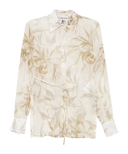 Floral Tie-Waist Shirt
