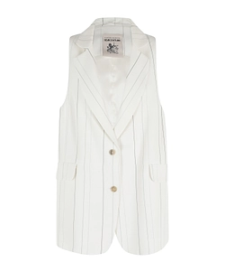 Elenoir Pinstripe-Pattern Notched-Lapels Waistcoat