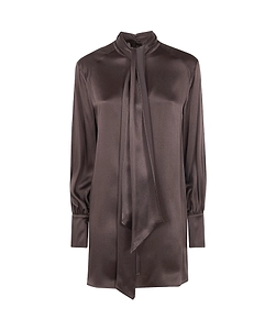 Manuela Tie-Neck Mini Dress