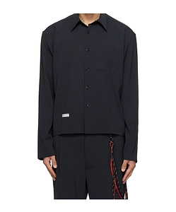 Pinstripe Chest-Pocket Shirt