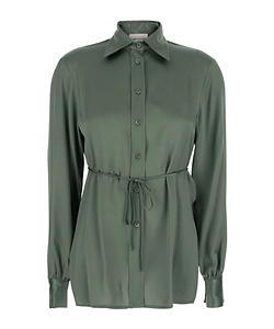 Semicouture Tie-Waist Button-Front Shirt