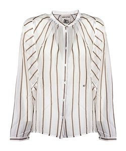 Semicouture Striped Lace Detail Shirt