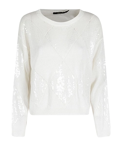 Seventy Sequined Crew-Neck Knitted Sweater