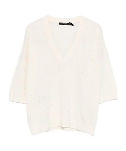Sequin V-Neck Top