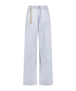 Chain-Embellished Jeans