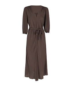 Seventy Belted V-Neck Maxi Dress