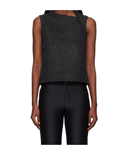Asymmetric Neckline Vest