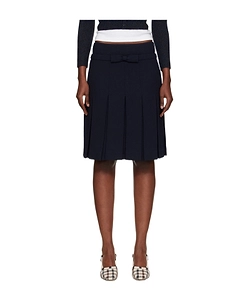 Bow Waist Pleated Skirt