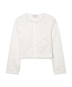 Embellished Cropped Lace Top
