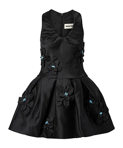 Embellished AppliquÉD Duchesse-Satin Mini Dress