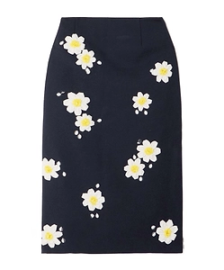 Floral Embellished Midi Skirt