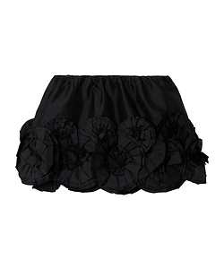 Floral Appliqué Midi Skirt