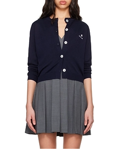 Logo-Embroidered Cardigan