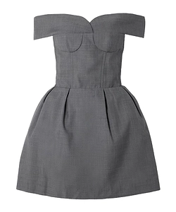 Off-Shoulder Pleated Dress